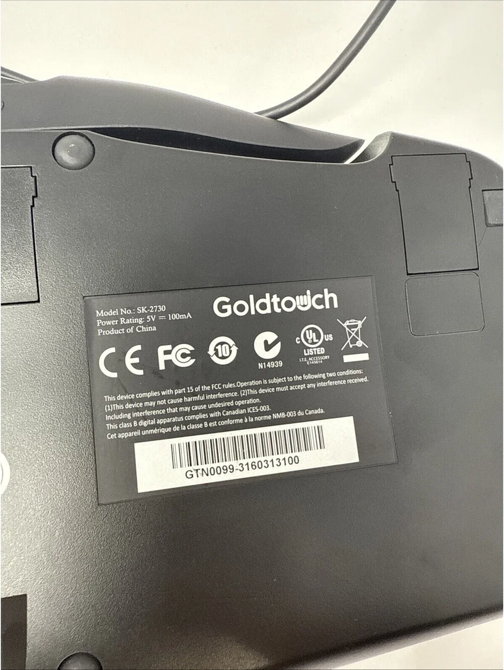 Goldtouch SK-2730 Ergonomic Split USB Wired Keyboard Black PC Computer Desktop